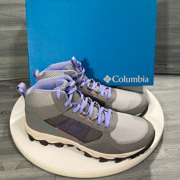 Columbia Flow Centre Hiking Boots Womens 9.5 Steam Fairytale Blue Grey - Picture 6 of 7